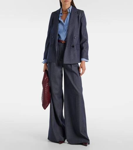 Max Mara Baden pleated virgin wool wide-leg pants 2