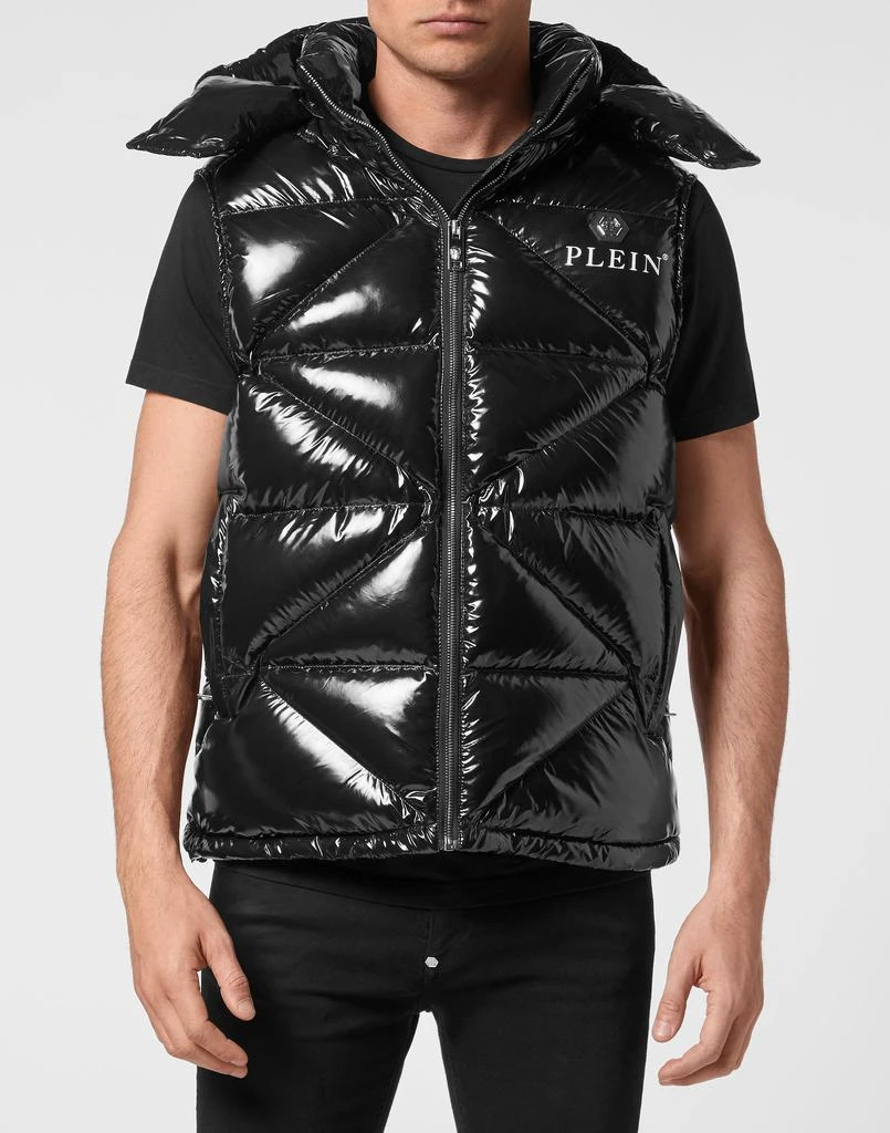 Philipp Plein Sleeveless Quilted Down Jacket Hexagon 3