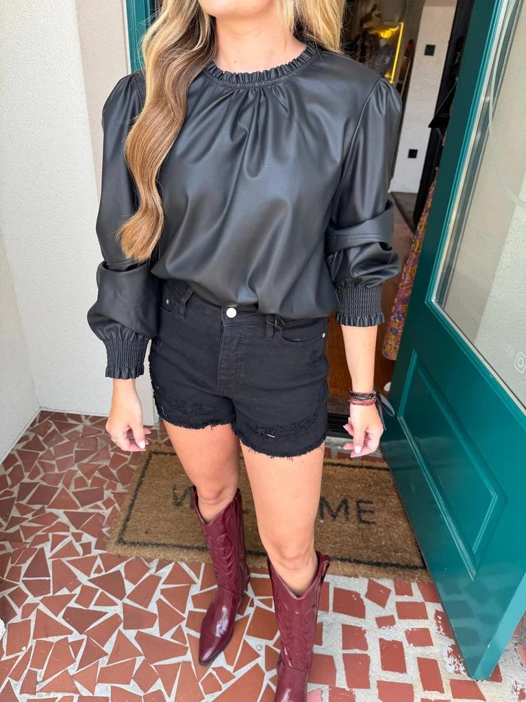 mudpie Mudpie - Women
s Putnam Faux Leather Top 3