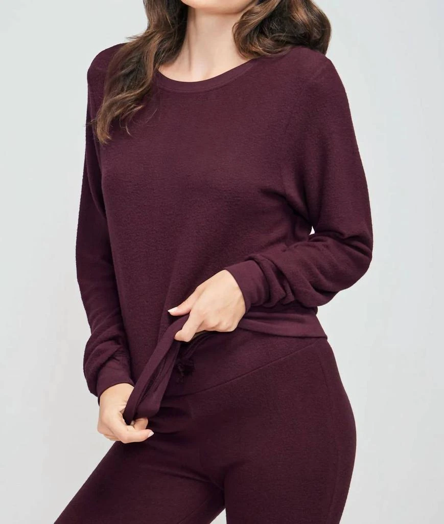 Wildfox Baggy Beach Top In Fig Set In Maroon 2