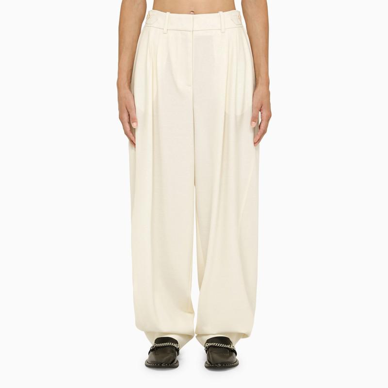 Stella McCartney Cream wool baggy trousers