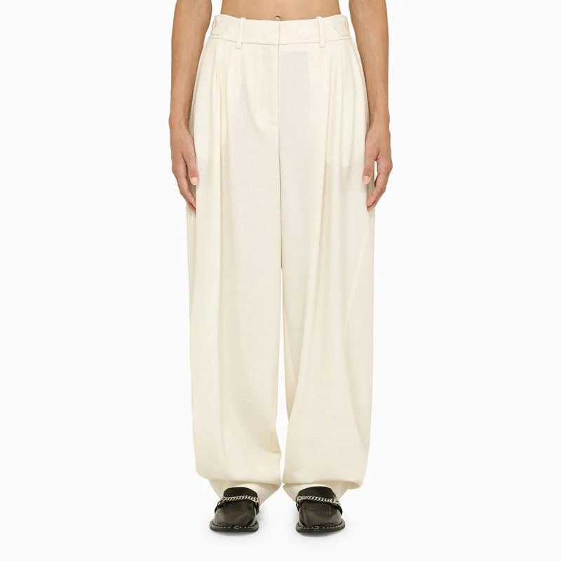 Stella McCartney Cream wool baggy trousers 1