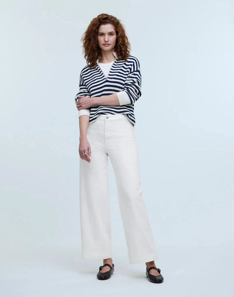 Madewell The Curvy Emmett Wide-Leg Jean in Tile White: Welt Pocket Edition 1