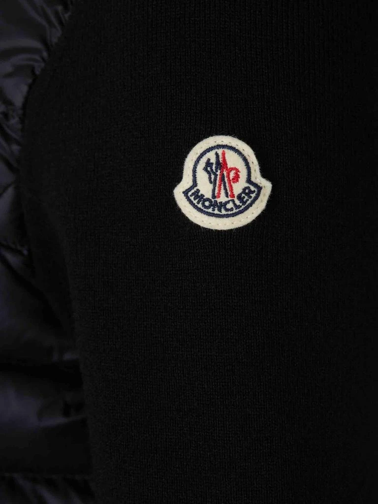 Moncler Moncler Logo Patch Zip-Up Panelled Cardigan 5