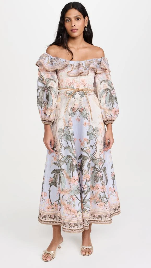 Zimmermann Wylie Off-Shoulder Midi Dress 7