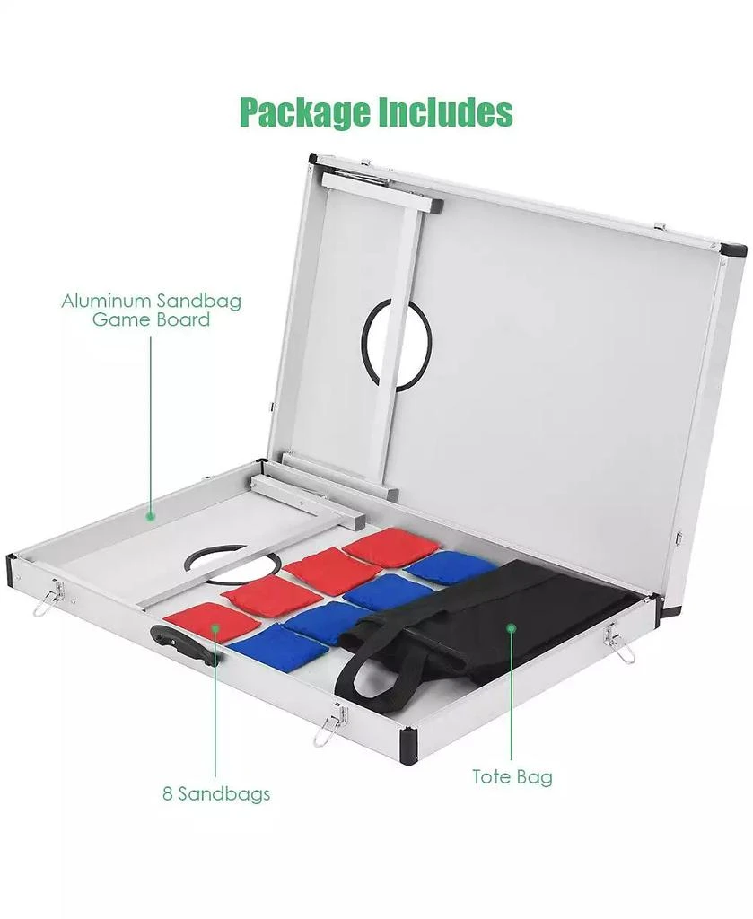 GOUUN Cornhole Set with Foldable Design and Side Handle 4