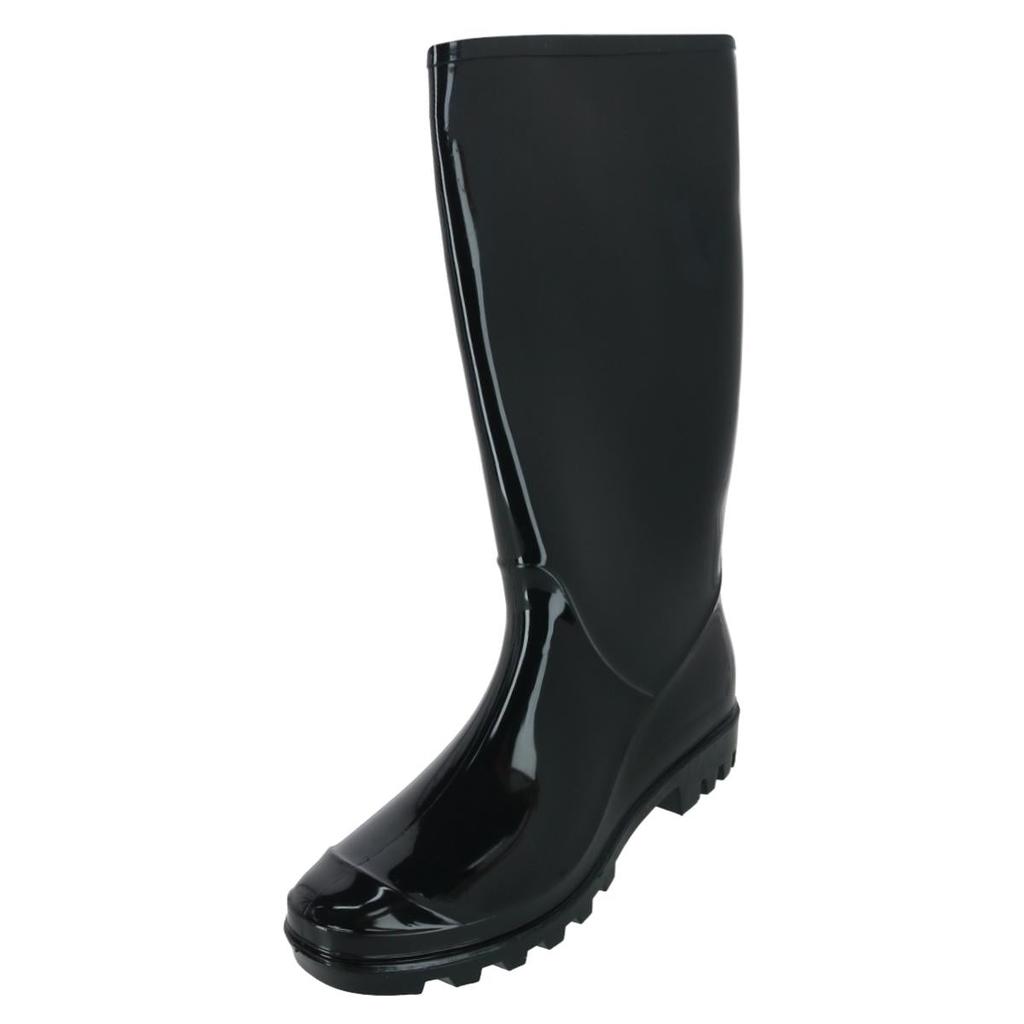 CTM Women's Solid Color Water Resistant Rain Boots