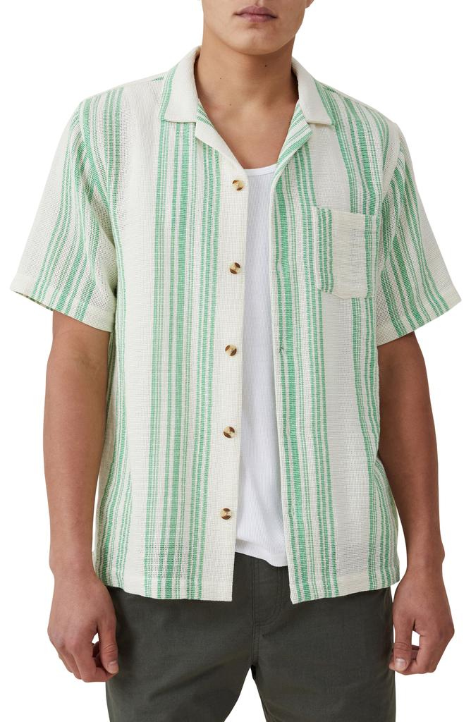 Cotton On Palma Cotton Blend Camp Shirt