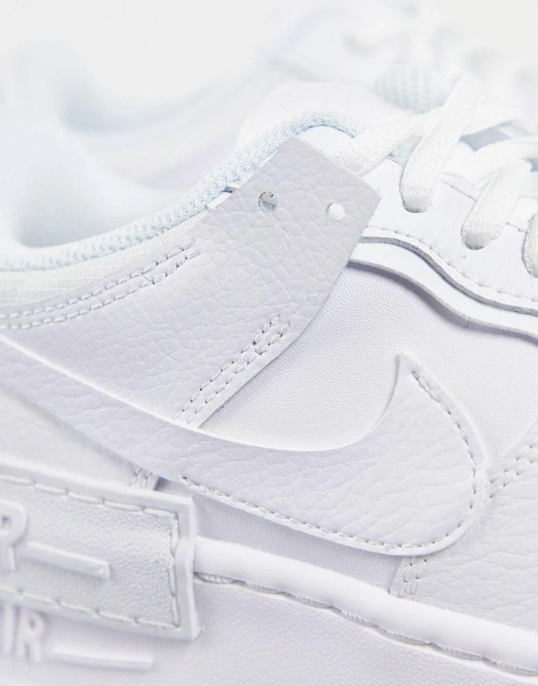 NIKE Nike Air Force 1 Shadow trainers in triple white 2