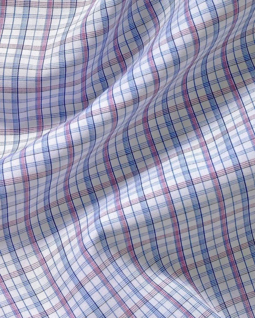 David Donahue Trim Fit Poplin End on End Check Dress Shirt 3