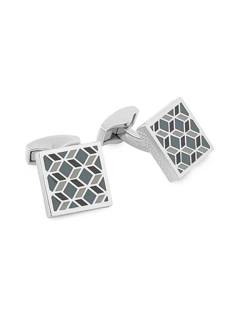 Tateossian 3D Illusion Geometric Squares Cufflinks