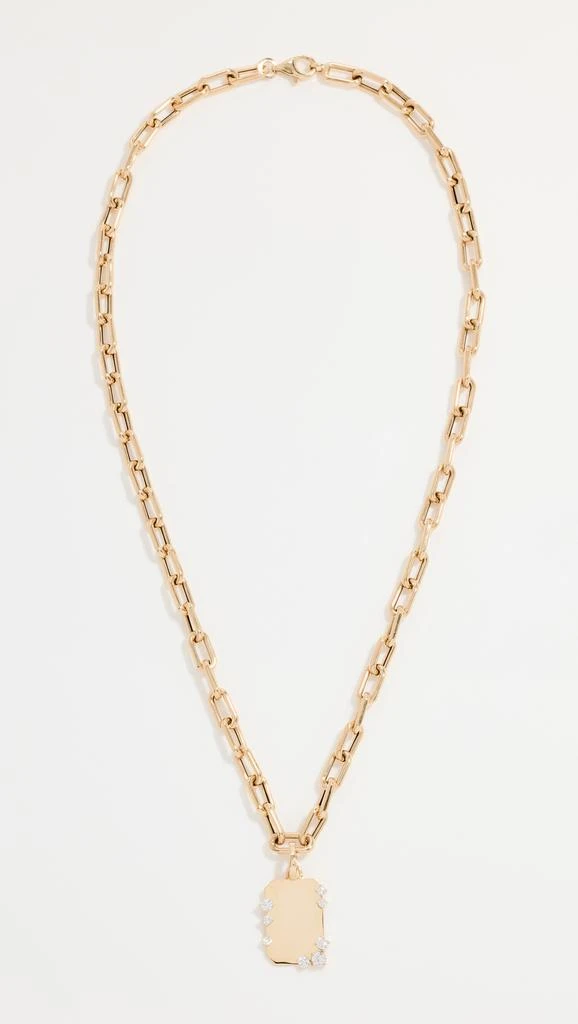 Adina Reyter Diamond Dog Tag 5.3mm Italian Chain Necklace 3