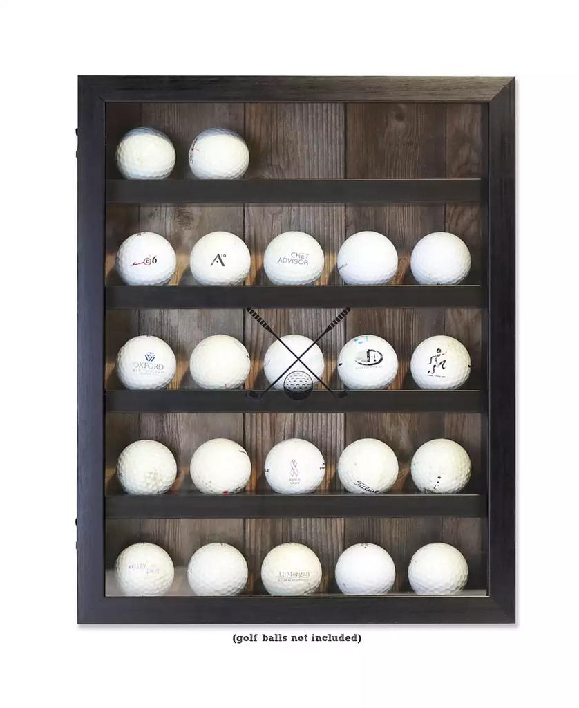 Lawrence Frames Golf Ball Shadow Box Display Case - Holds 25 Logo Balls, 11" x 14"