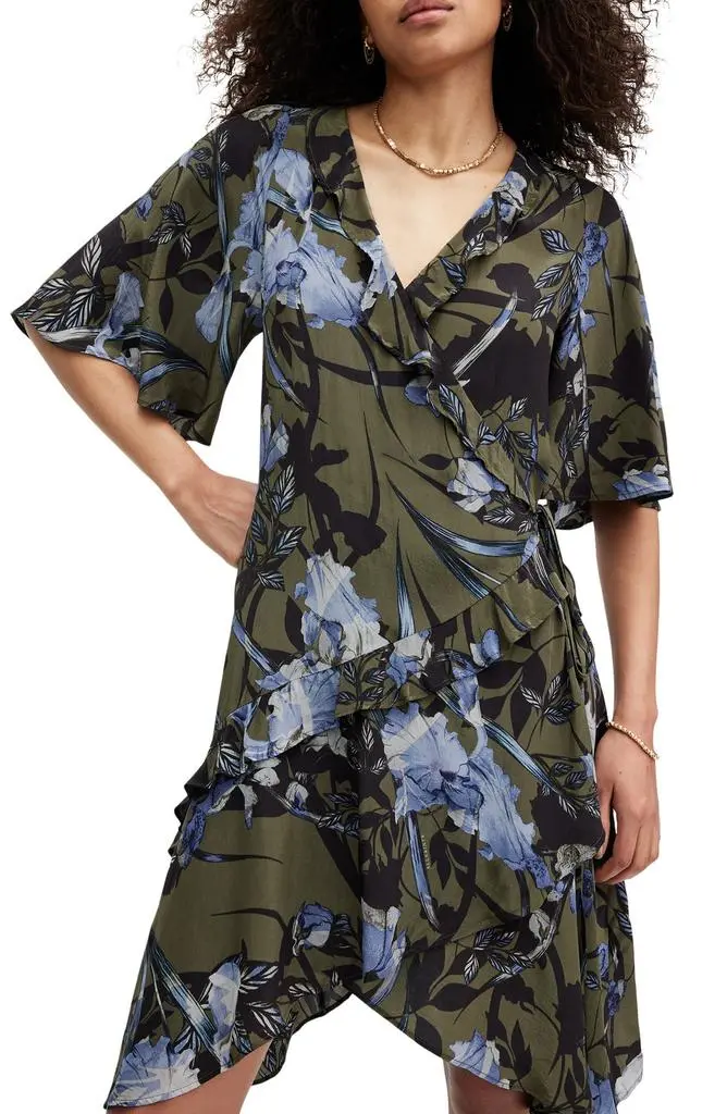 ALL SAINTS Meagan Floral Print Wrap Dress 2