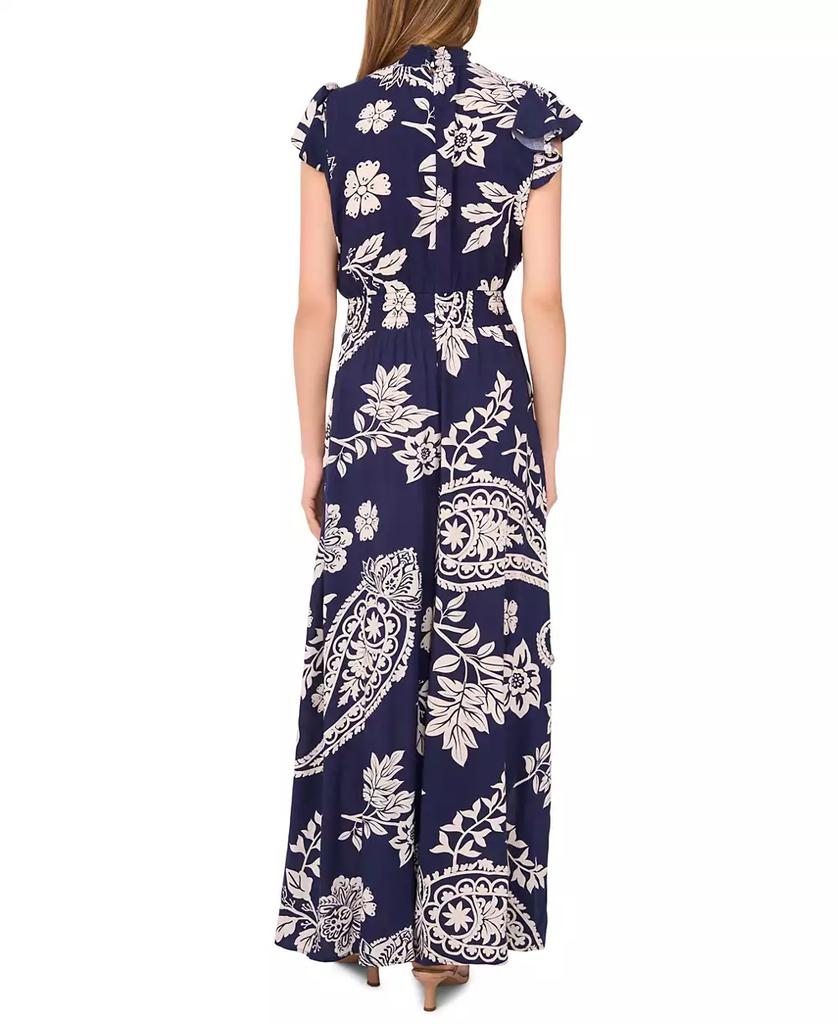 MSK Petite Printed Sleeveless Wide-Leg Jumpsuit