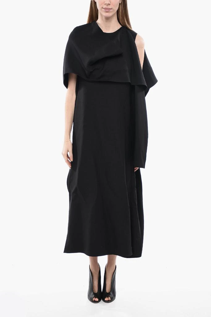 Valentino Valentino PINK PP Wool-blend Cape Dress with Loose Fit 1