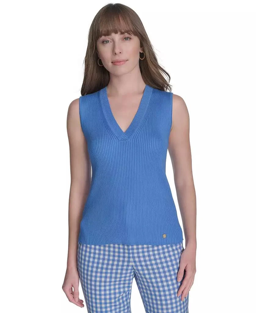 Tommy Hilfiger Women's V-Neck Sleeveless Sweater 1