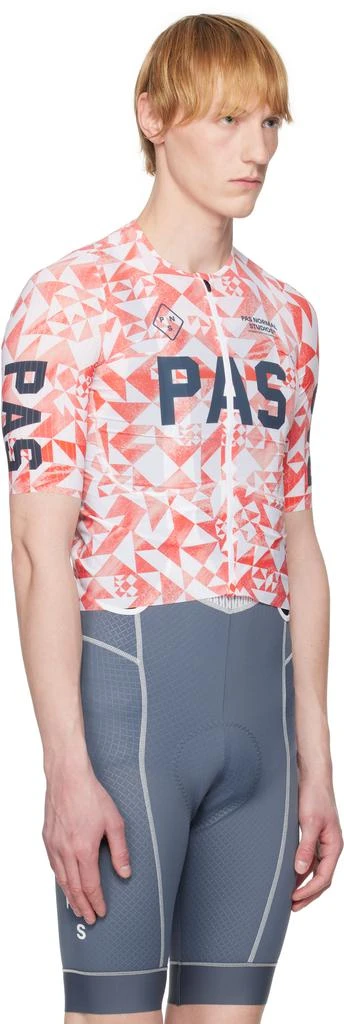 Pas Normal Studios Red & White 'PAS' Mechanism Pro Jersey T-shirt 2