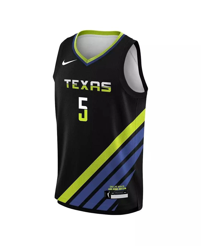 NIKE Big Boys and Girls Paige Bueckers Black Dallas Wings 2025 WNBA Draft Rebel Edition Victory Player Jersey 2