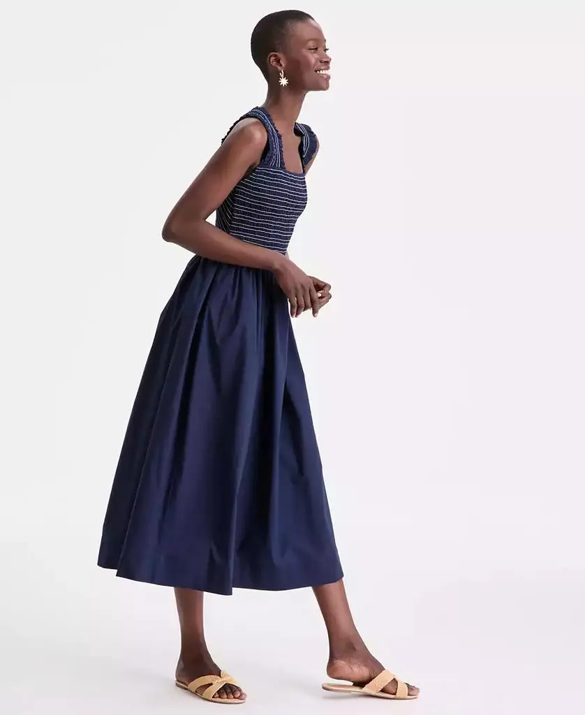 On 34th Women's Cotton Smocked Cross-Back Maxi Dress, Macy's Exclusive 3
