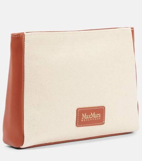 Max Mara Casciabeach Small canvas clutch 4