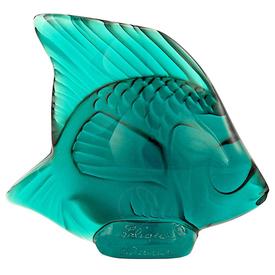 Lalique Crystal Fish Turquoise 30005