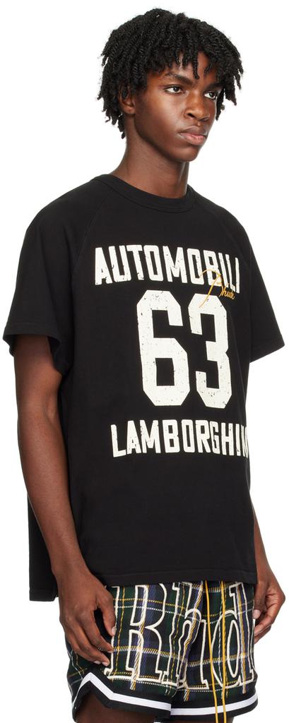 Rhude Black Automobil Lamborghini Edition T-Shirt