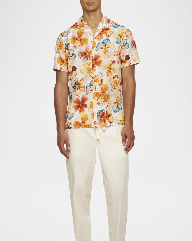 ORLEBAR BROWN Men's Lyocell Floral-Print Camp Shirt