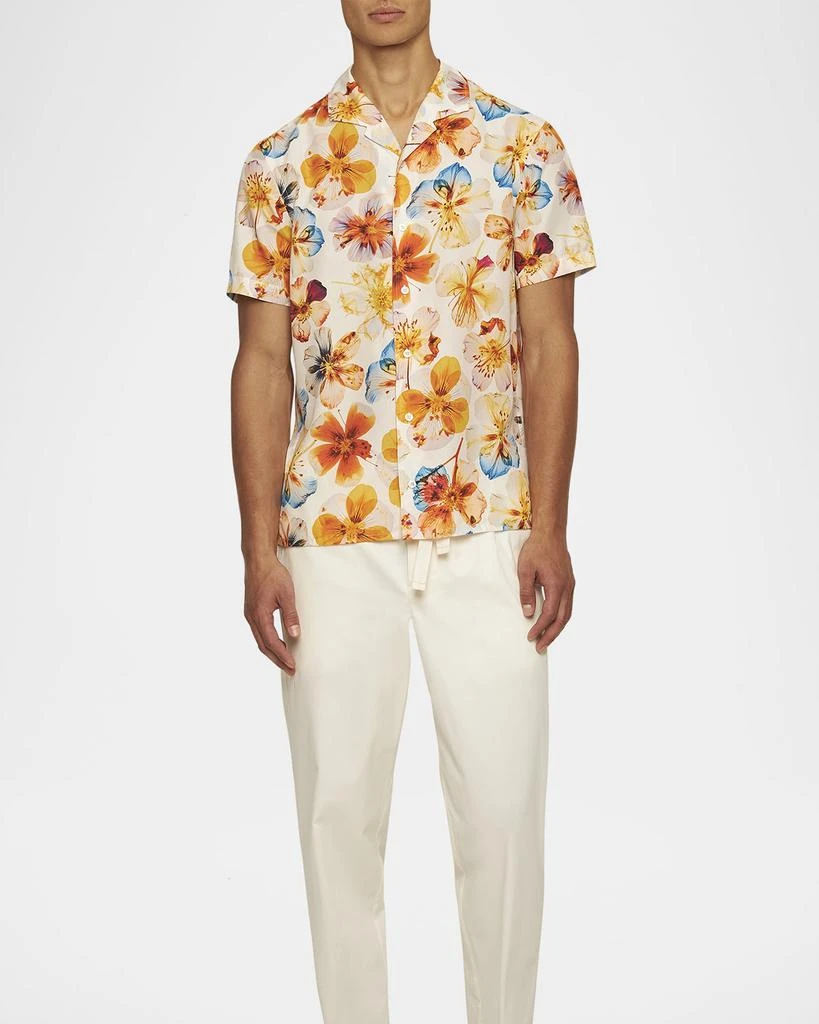 Orlebar Brown Men's Lyocell Floral-Print Camp Shirt 2