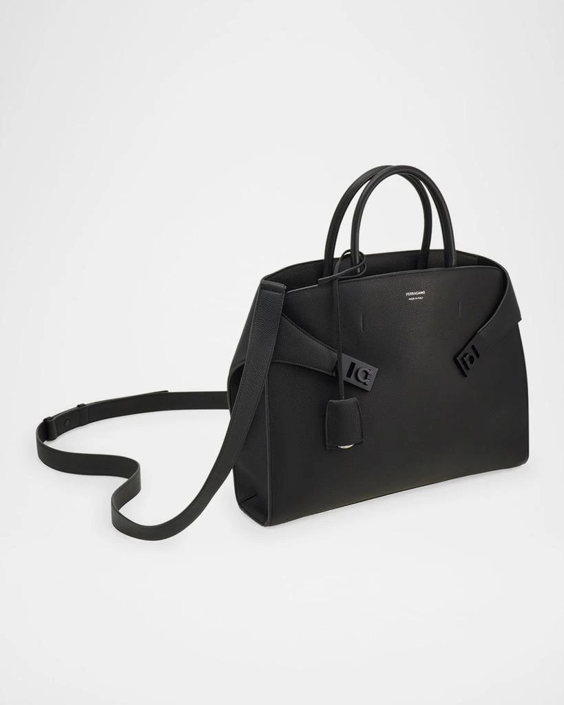 Salvatore Ferragamo Men's Hug Leather Briefcase 5