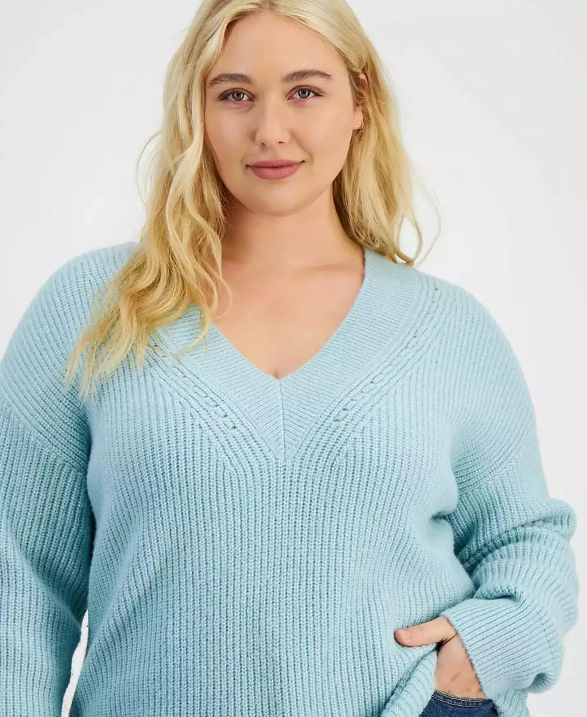 On 34th Trendy Plus Size V-Neck Sweater, Created for Macy's 2