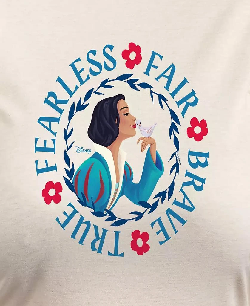 Hybrid Apparel Plus Size Disney Snow White Fearless Fair Brave True Graphic Crew Neck Top 3