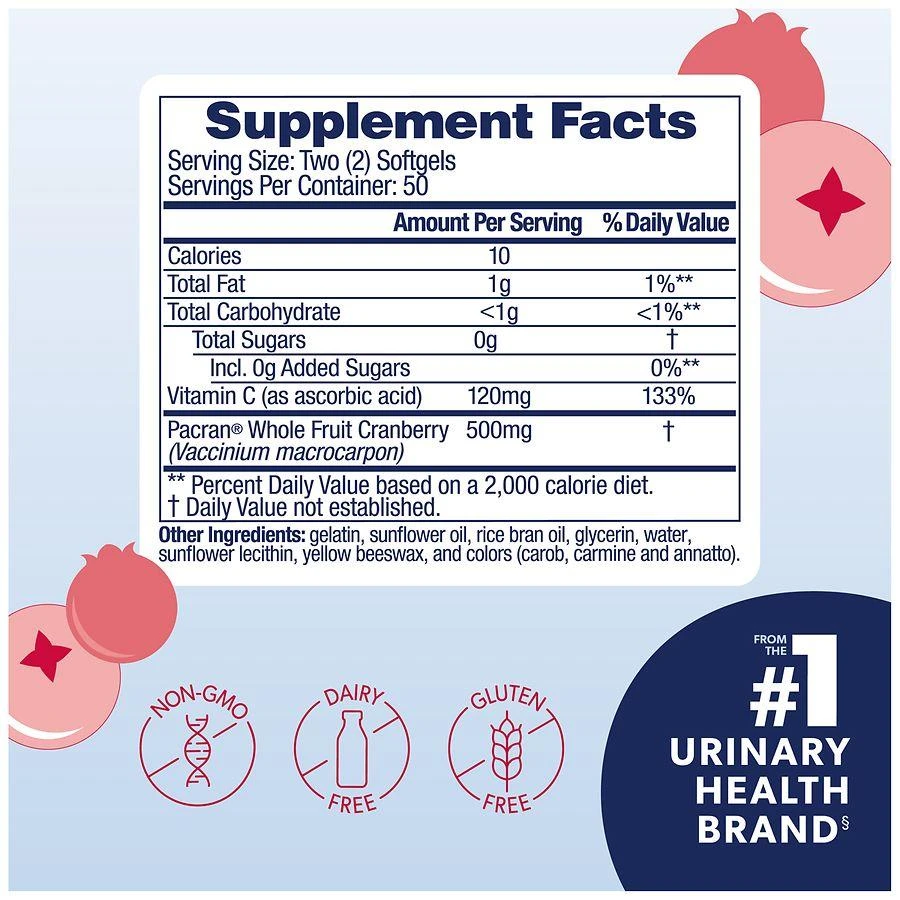 AZO Cranberry Urinary Tract Health, Dietary Supplement Softgels Cranberry 5