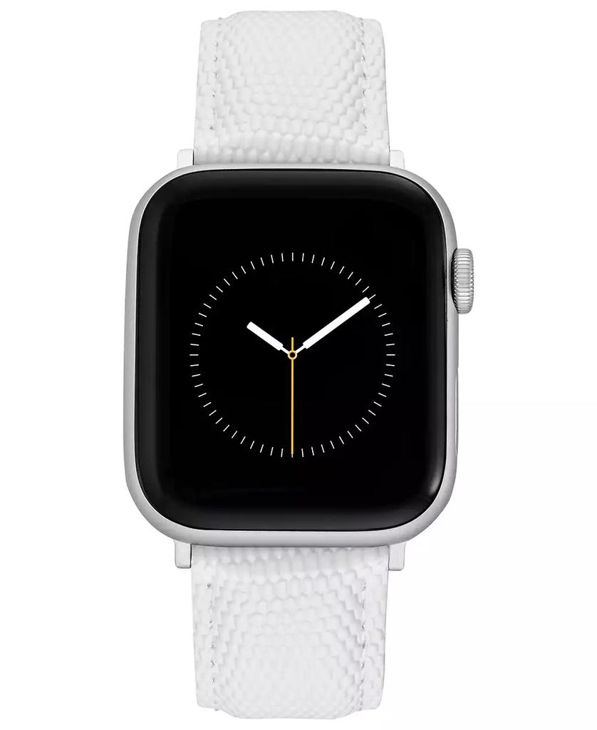 WITHit White Genuine Lizard Grain Leather Band designed for Apple Watch® 42mm (Series 1-3 only) & 44/45/46/49mm (Ultra & Ultra 2)