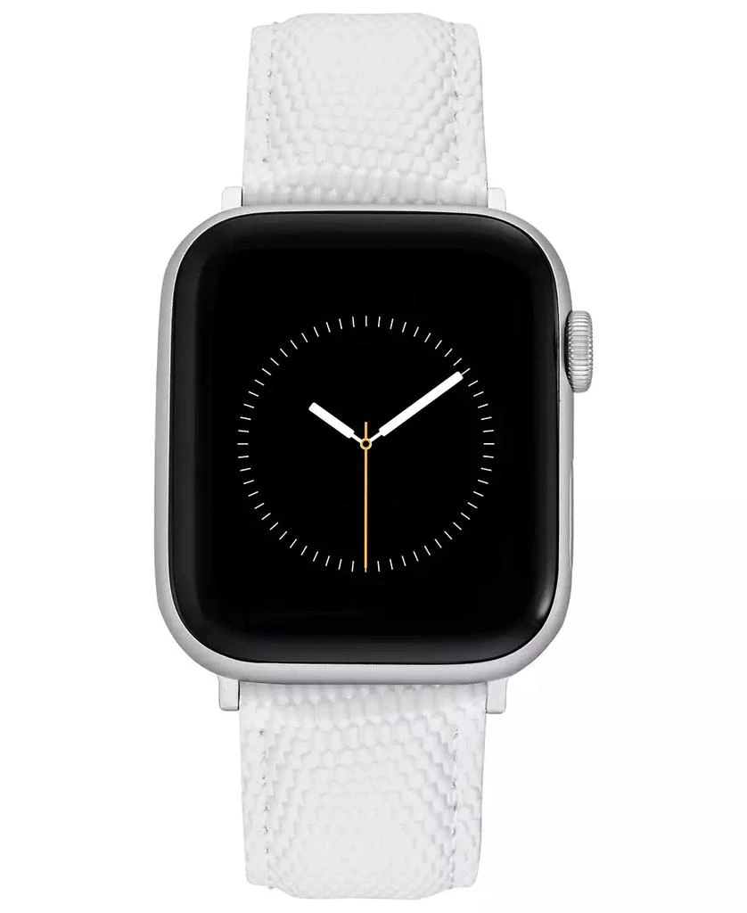 WITHit White Genuine Lizard Grain Leather Band designed for Apple Watch® 42mm (Series 1-3 only) & 44/45/46/49mm (Ultra & Ultra 2) 1