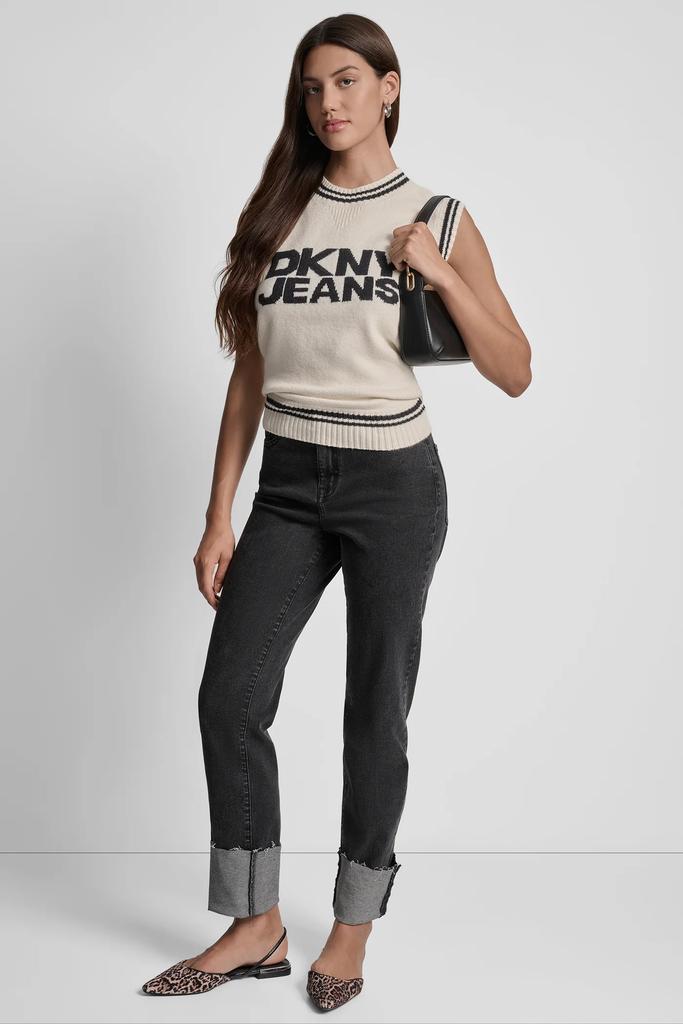 DKNY LOGO-JACQUARD SWEATER VEST - Gilets - BeyondStyle