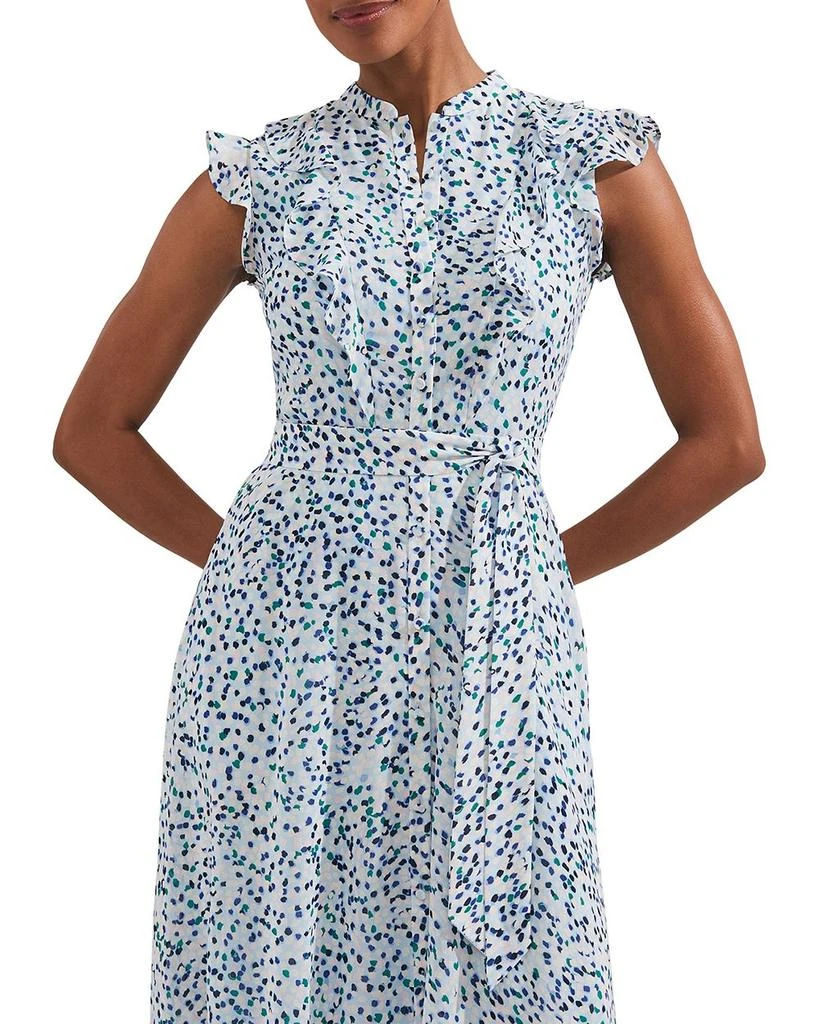 HOBBS LONDON Georgiana Printed Flutter Sleeve Shirt Dress 5
