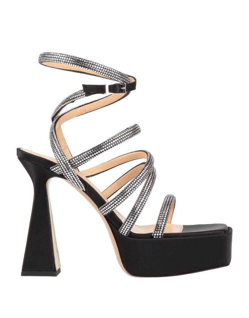Mach & Mach DOUBLE HEART CORK WEDGE SANDALS 120MM - Sandals