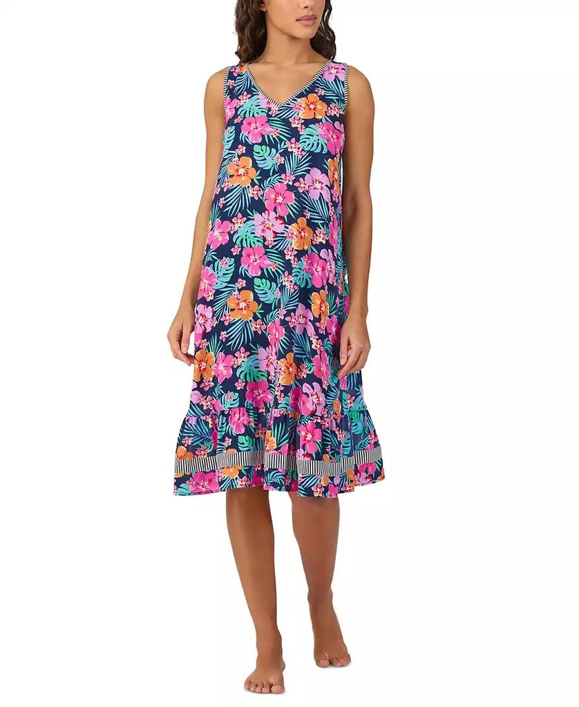 Cuddl Duds Women's Sleeveless Floral Midi Nightgown 1