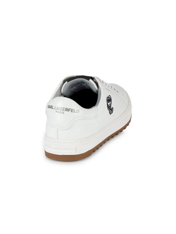 Karl Lagerfeld Paris Low-Top Leather Sawtooth Sneakers 3