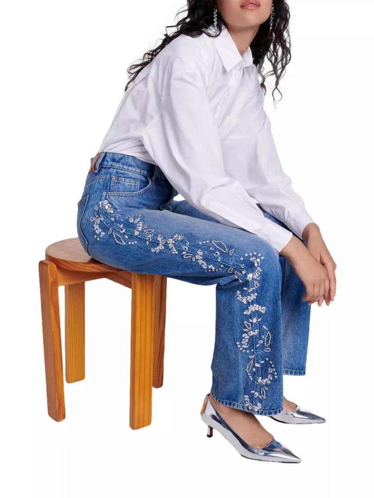 Maje Embroidered Jeans 6