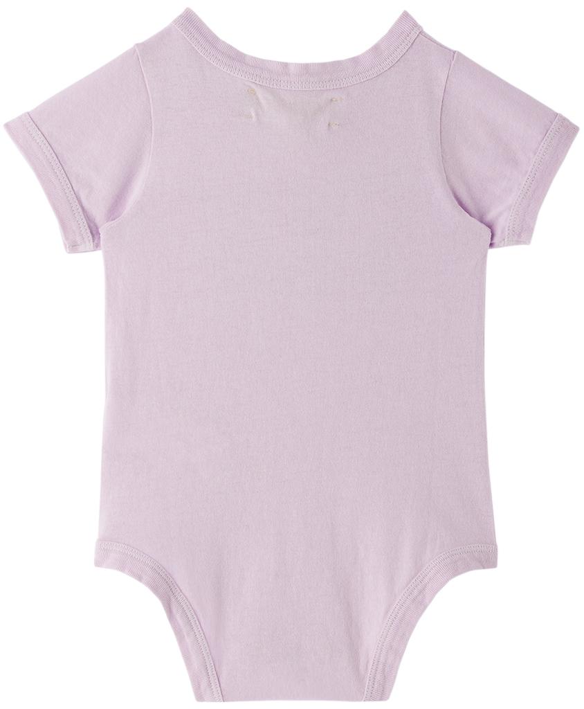 The Animals Observatory Baby Purple 'Sky' Bodysuit