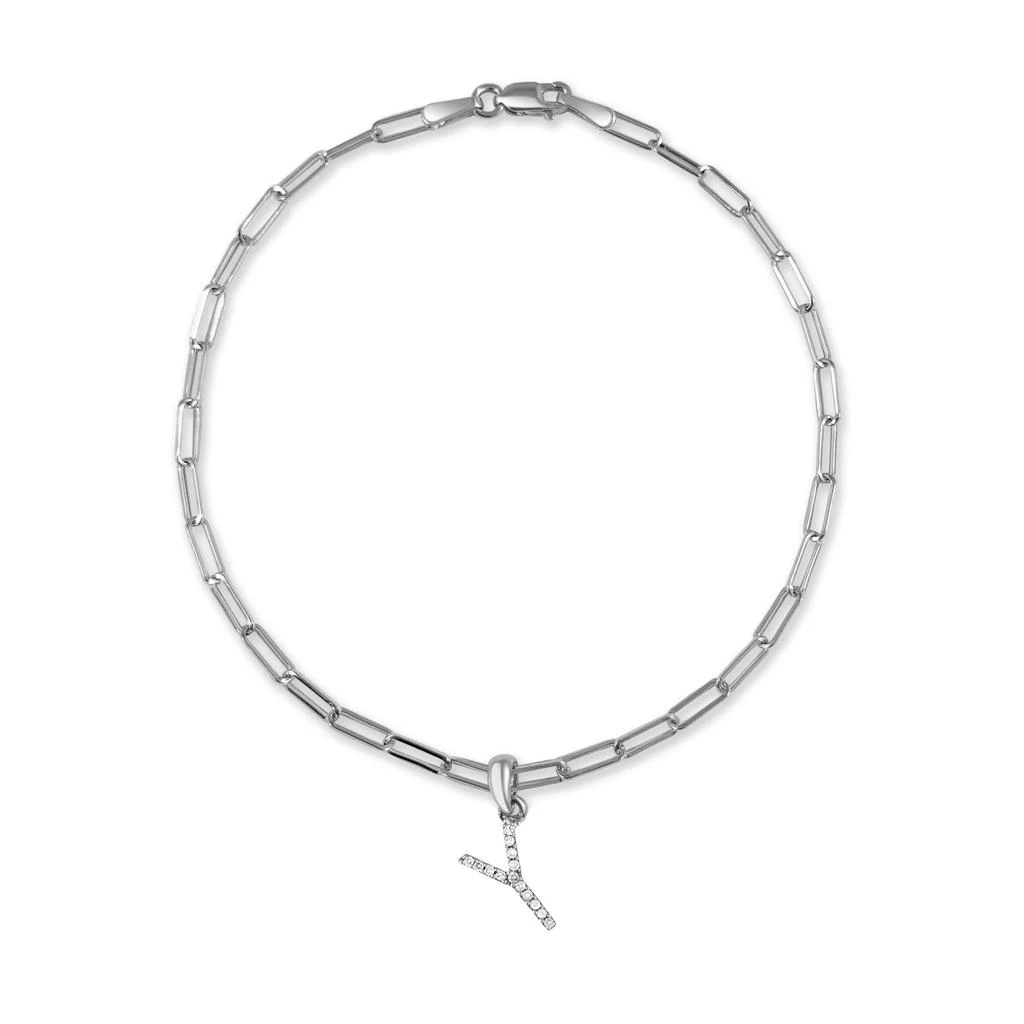 Sabrina Designs 14k White Gold & Diamond Initial Link Bracelet 8
