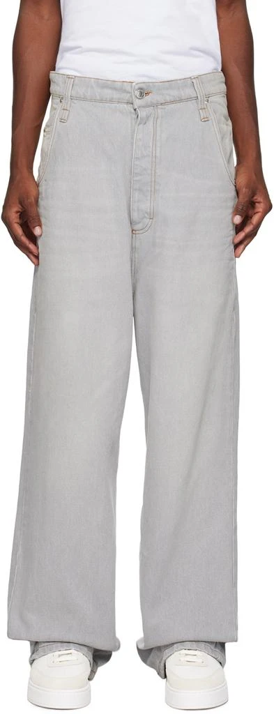 AMI Gray Baggy Fit Jeans 1