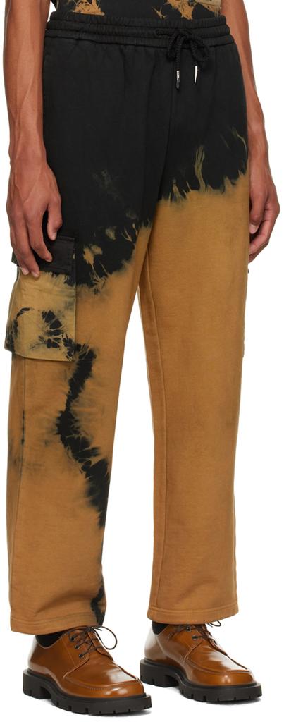 Feng Chen Wang Black & Yellow Tie-Dye Lounge Pants