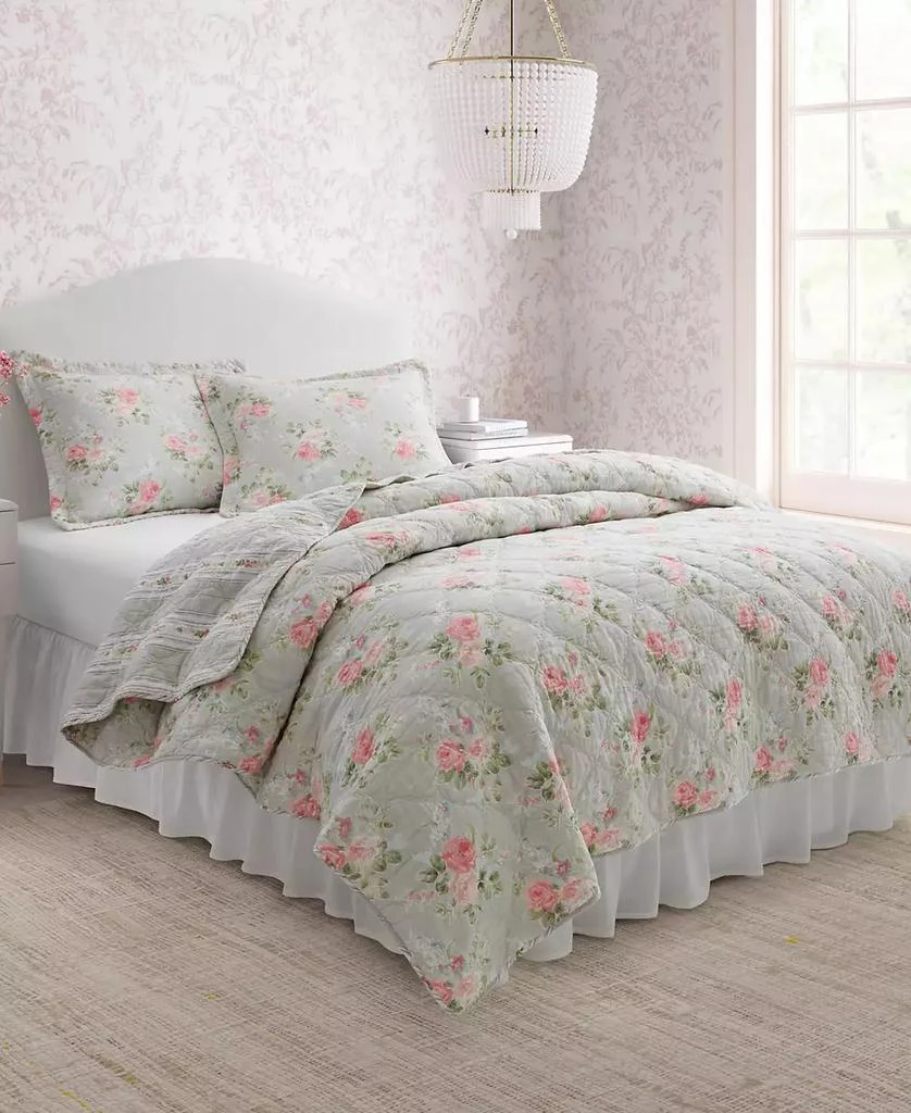 Laura Ashley Melany Cotton Reversible 2-Pc. Quilt Set, Twin 5