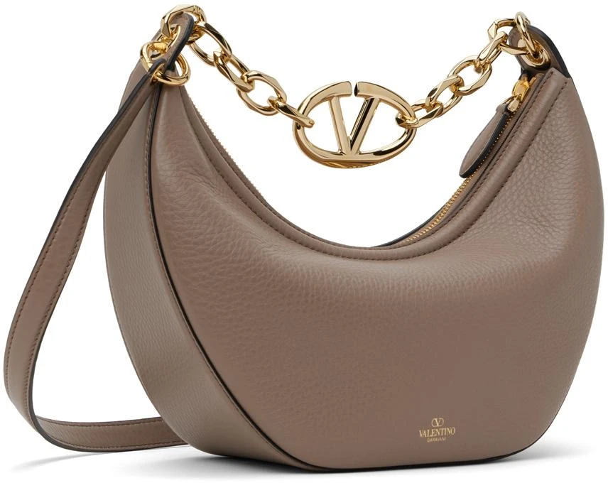 Valentino Taupe Small VLogo Moon Bag 3