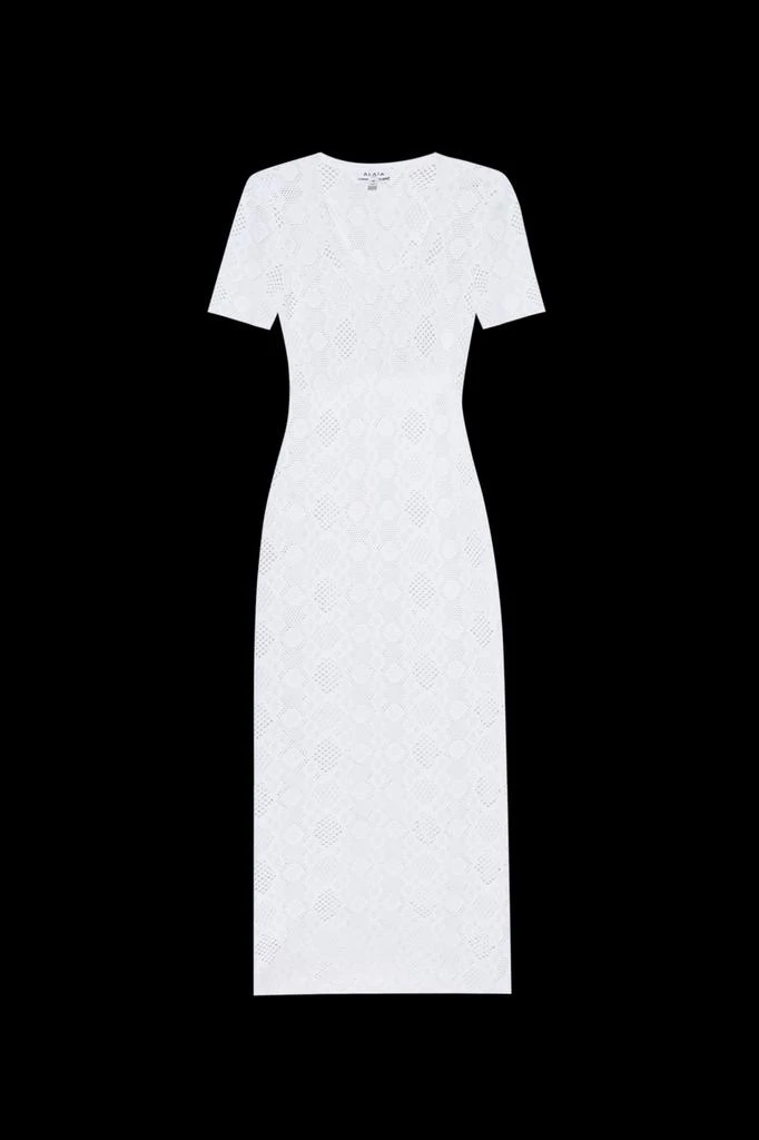 ALAA Python Lace Knit Dress - White - Size 6 - Woman