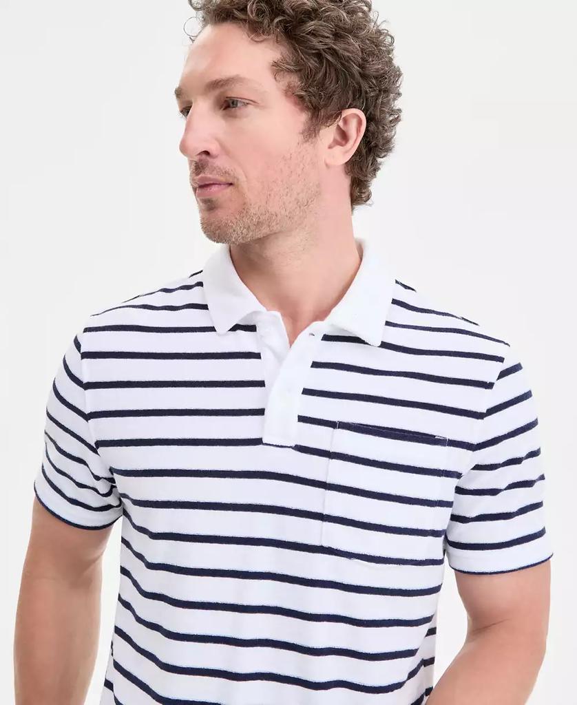 Club Room Men's Bengal Striped Terry Cloth Short-Sleeve Polo Shirt, Exclusively at Macy's