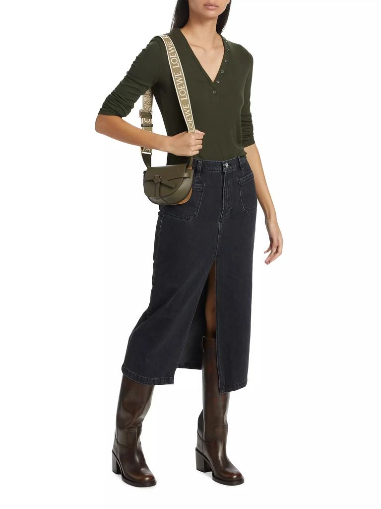 FRAME Le Bardot Denim Midi-Skirt 2